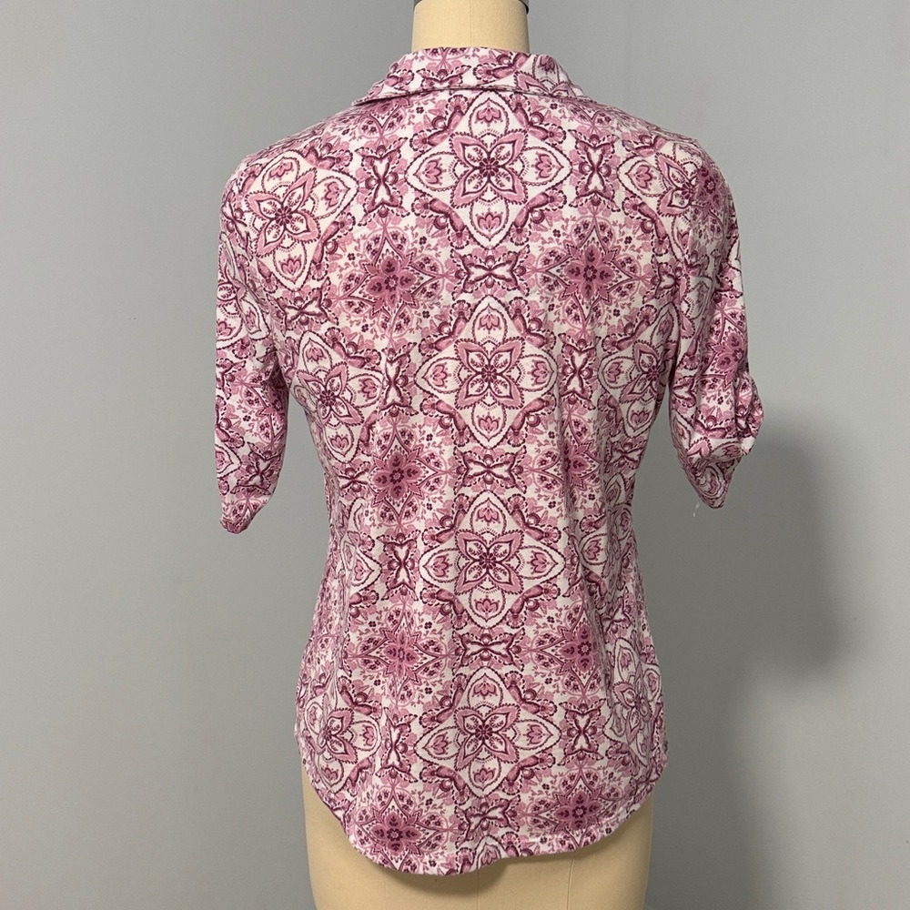 Emily Daniel’s Floral Pink Button-Up Women's Top SZ Small. - Picture 2 of 15